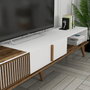 Hanah Home Milan Alt Soporte de TV Nogal y Blanco